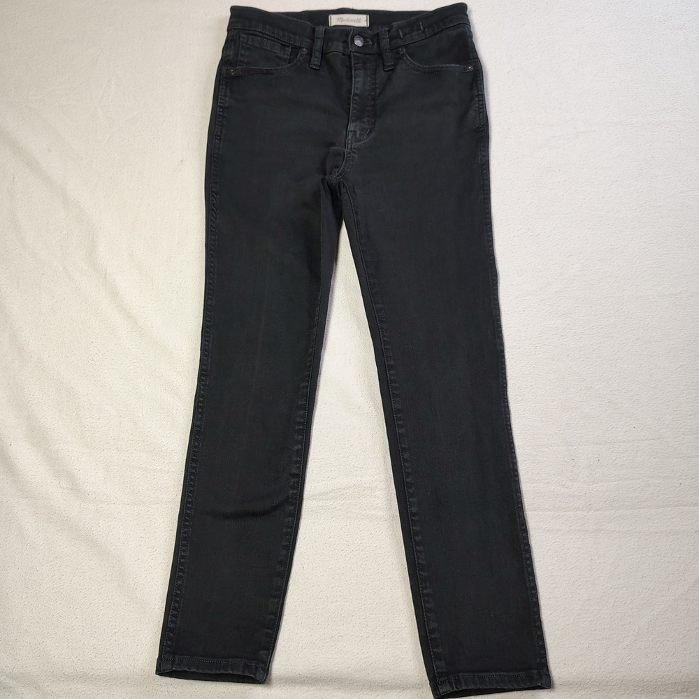 Madewell‎ 10" High-Rise Skinny Jeans Women 27P Black H6317 Petite Denim